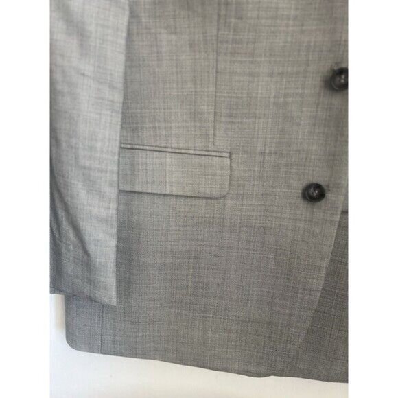 Calvin Klein Mens Gray Extreme Slim Fit 2-Piece Suit 46L Wool Jacket & Pants - Picture 8 of 11